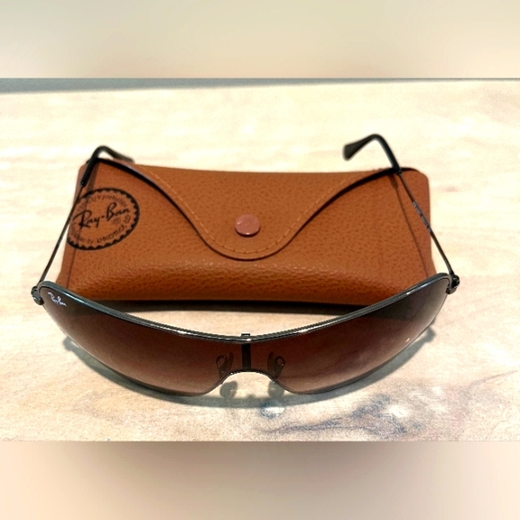 Ray Ban High Street Aviator RB3341 Gunmetal Frames w Brown Gradient Lens… - Picture 10 of 10